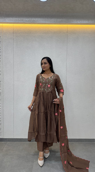 Chocolate Brown Kurta Set