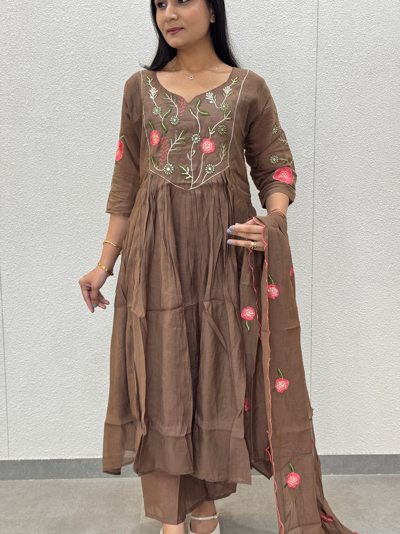 Chocolate Brown Kurta Set