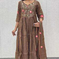 Chocolate Brown Kurta Set