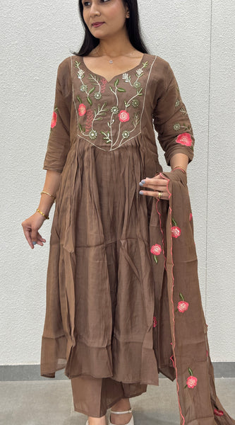 Chocolate Brown Kurta Set