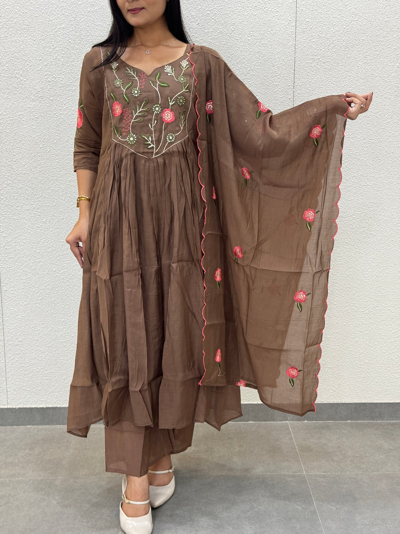 Chocolate Brown Kurta Set