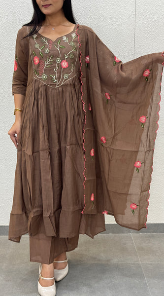 Chocolate Brown Kurta Set