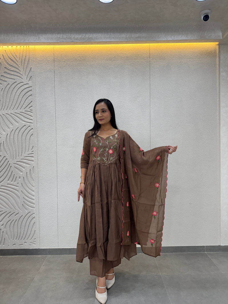Chocolate Brown Kurta Set