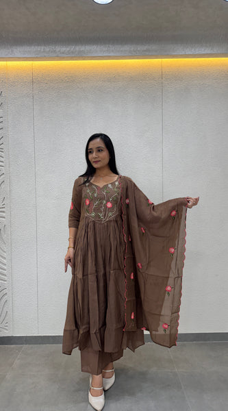 Chocolate Brown Kurta Set