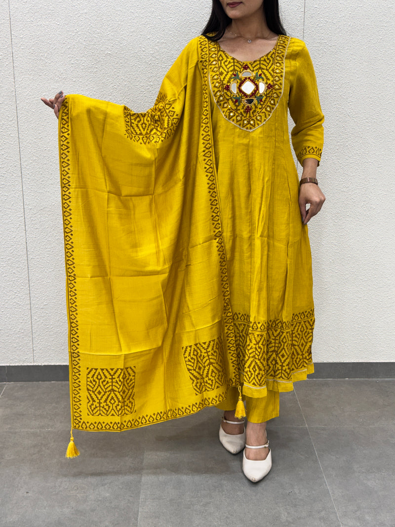 Mustard Yellow Kurta Set
