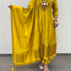 Mustard Yellow Kurta Set