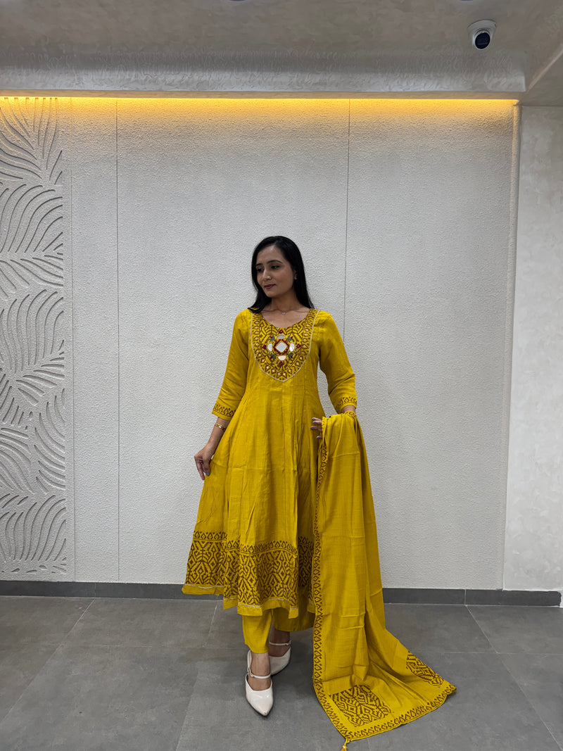 Mustard Yellow Kurta Set