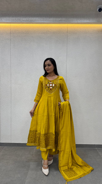 Mustard Yellow Kurta Set