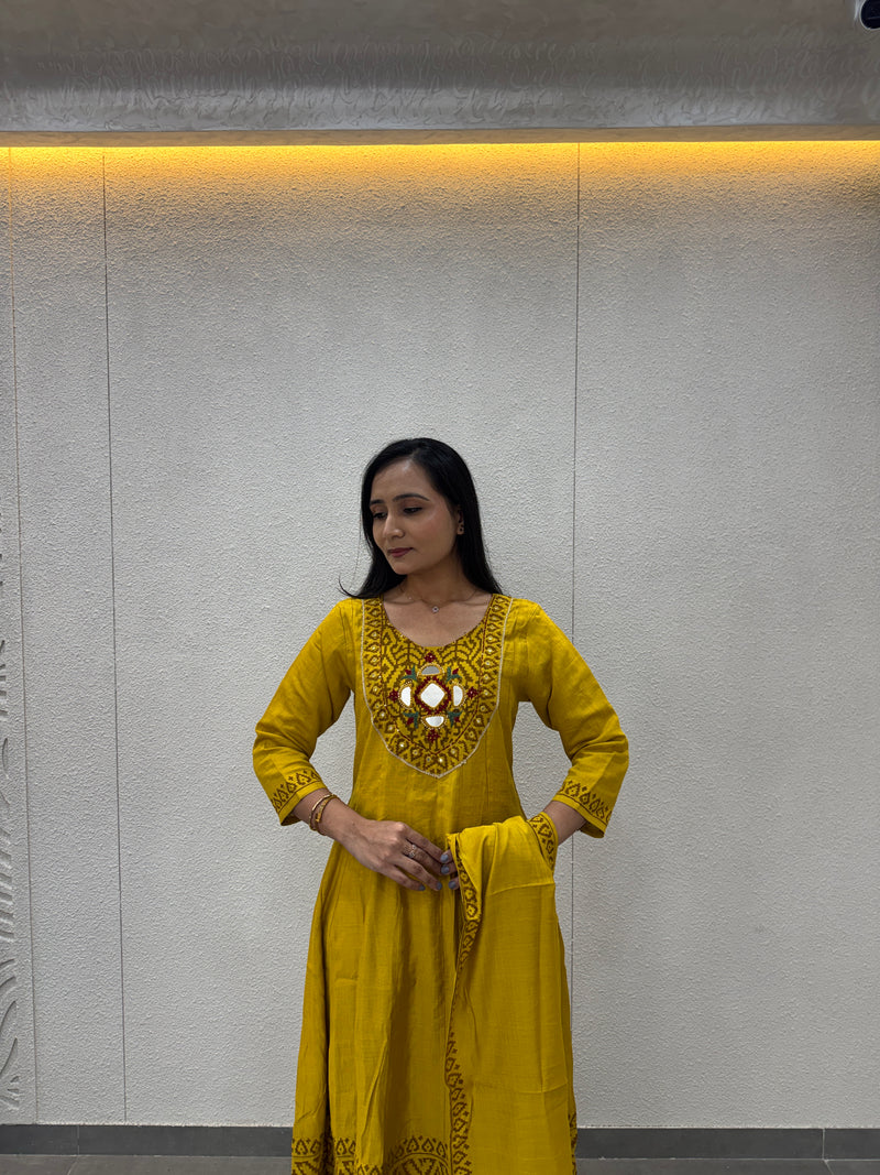 Mustard Yellow Kurta Set