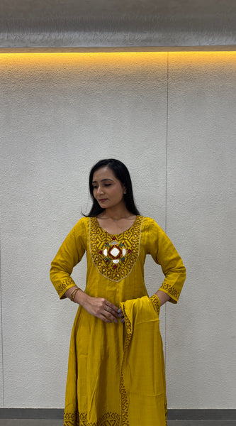 Mustard Yellow Kurta Set