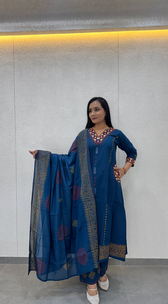 Teal Blue Kurta Set