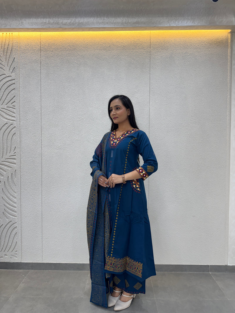 Teal Blue Kurta Set