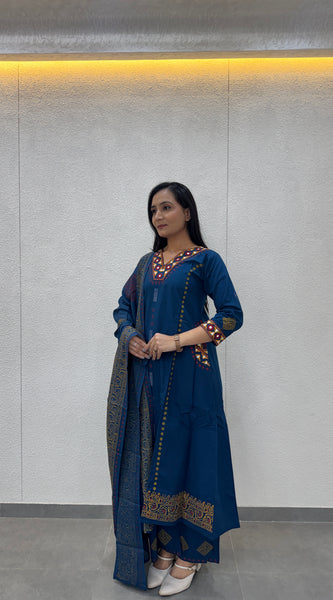 Teal Blue Kurta Set