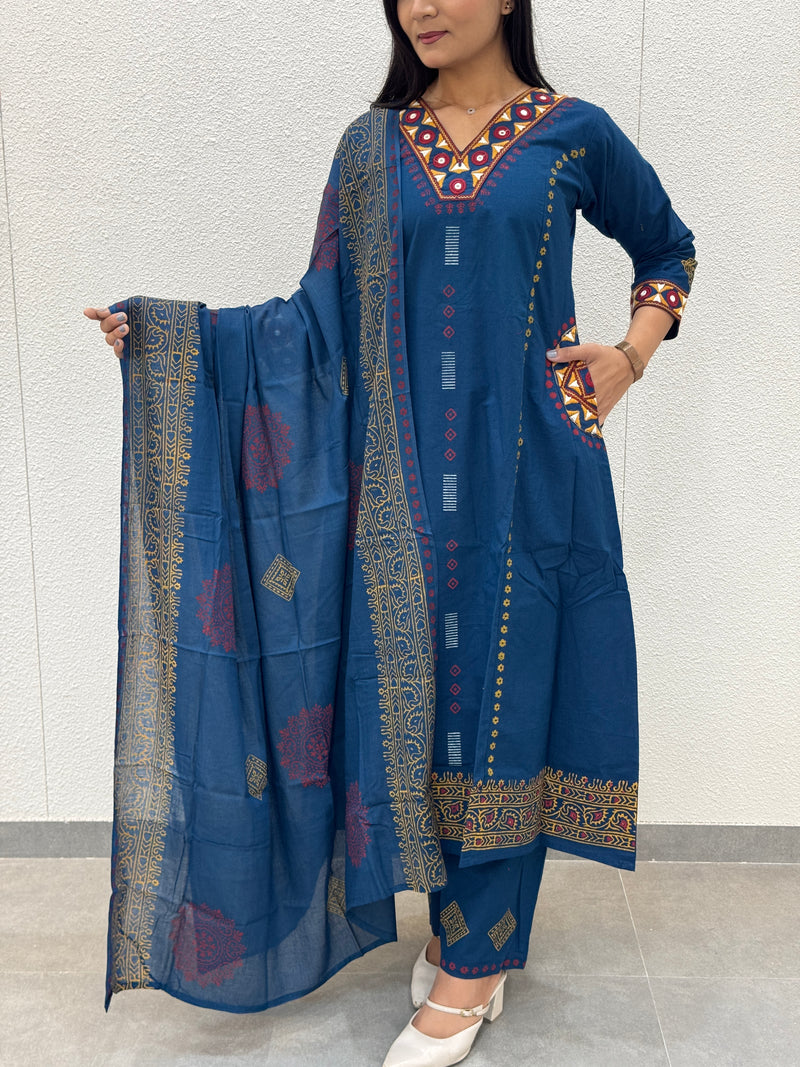 Teal Blue Kurta Set