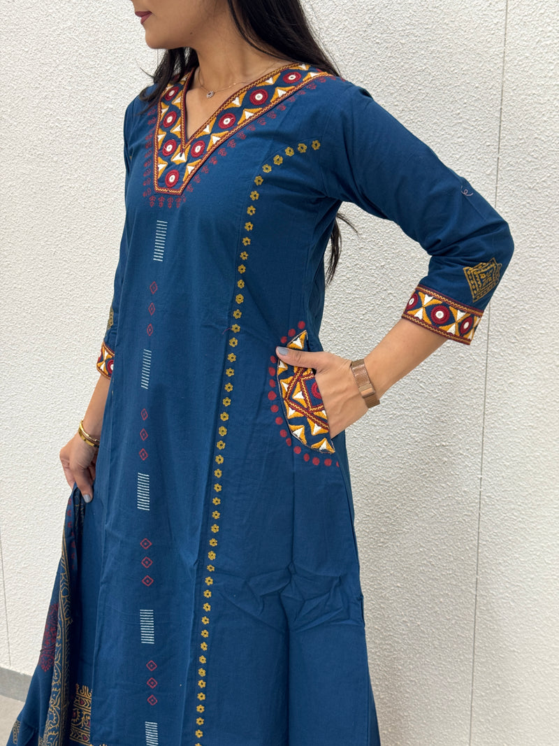 Teal Blue Kurta Set
