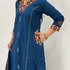 Teal Blue Kurta Set