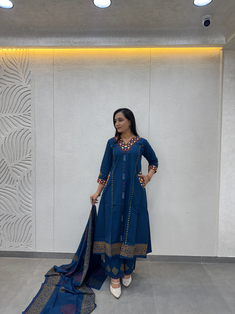 Teal Blue Kurta Set
