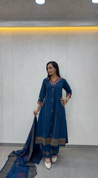 Teal Blue Kurta Set