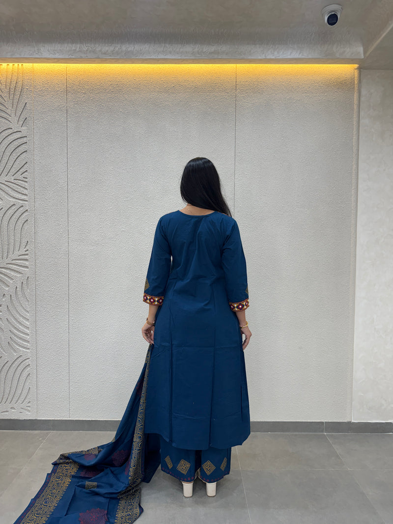 Teal Blue Kurta Set