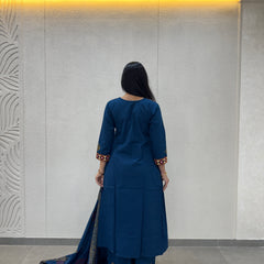 Teal Blue Kurta Set