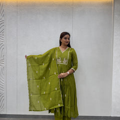 Olive Green Kurta Set