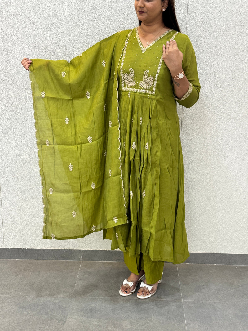Olive Green Kurta Set
