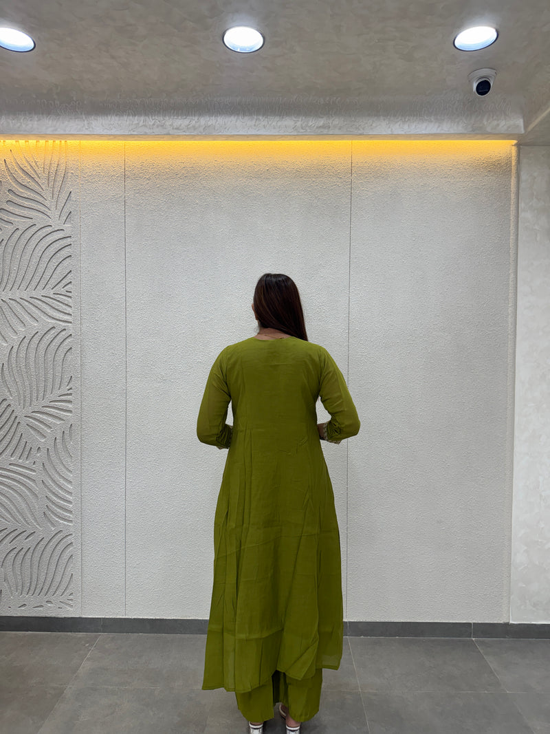 Olive Green Kurta Set