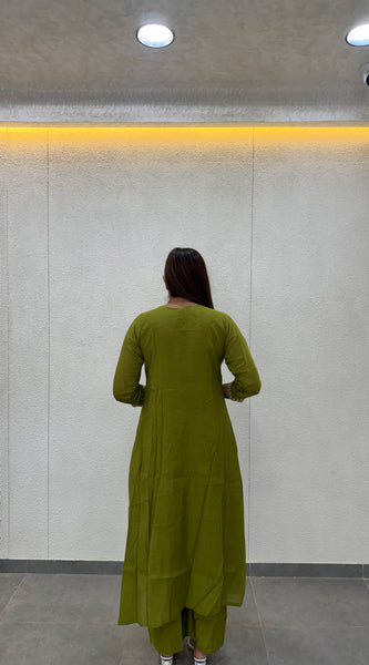 Olive Green Kurta Set