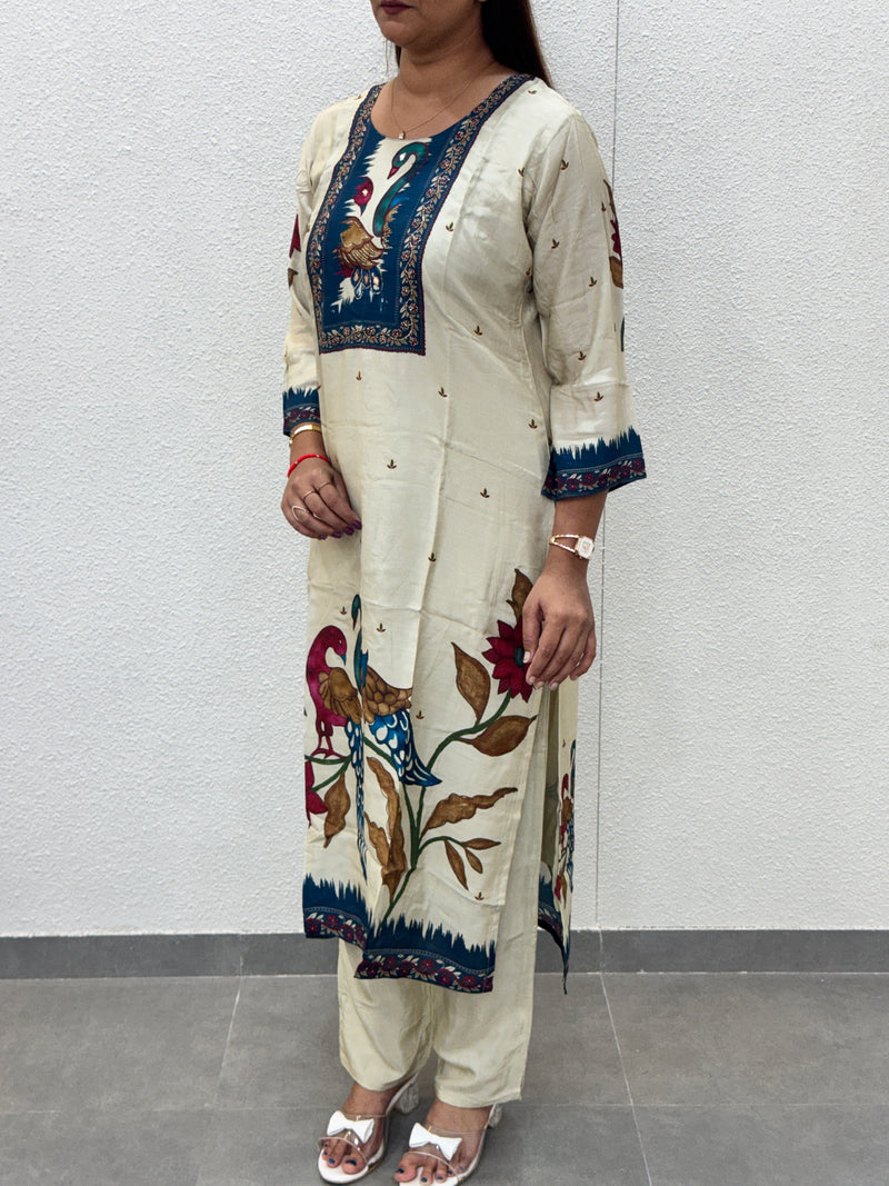 Off-White Kurta Set