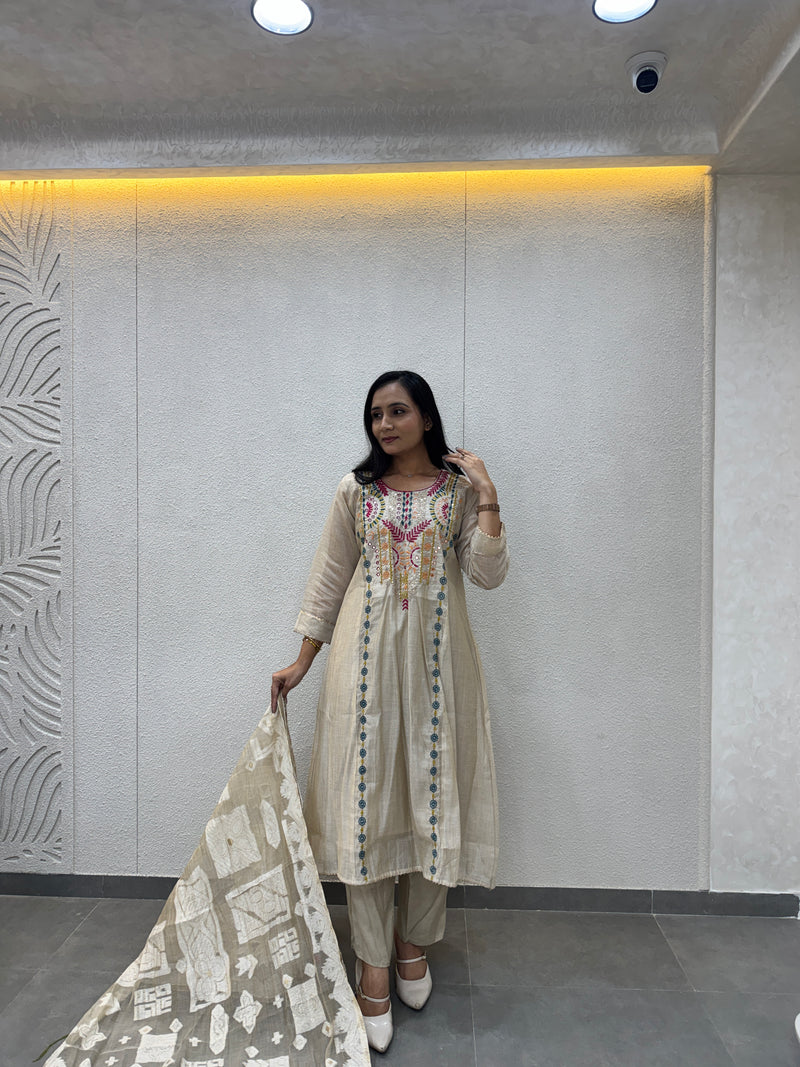 Beige Kurta Set