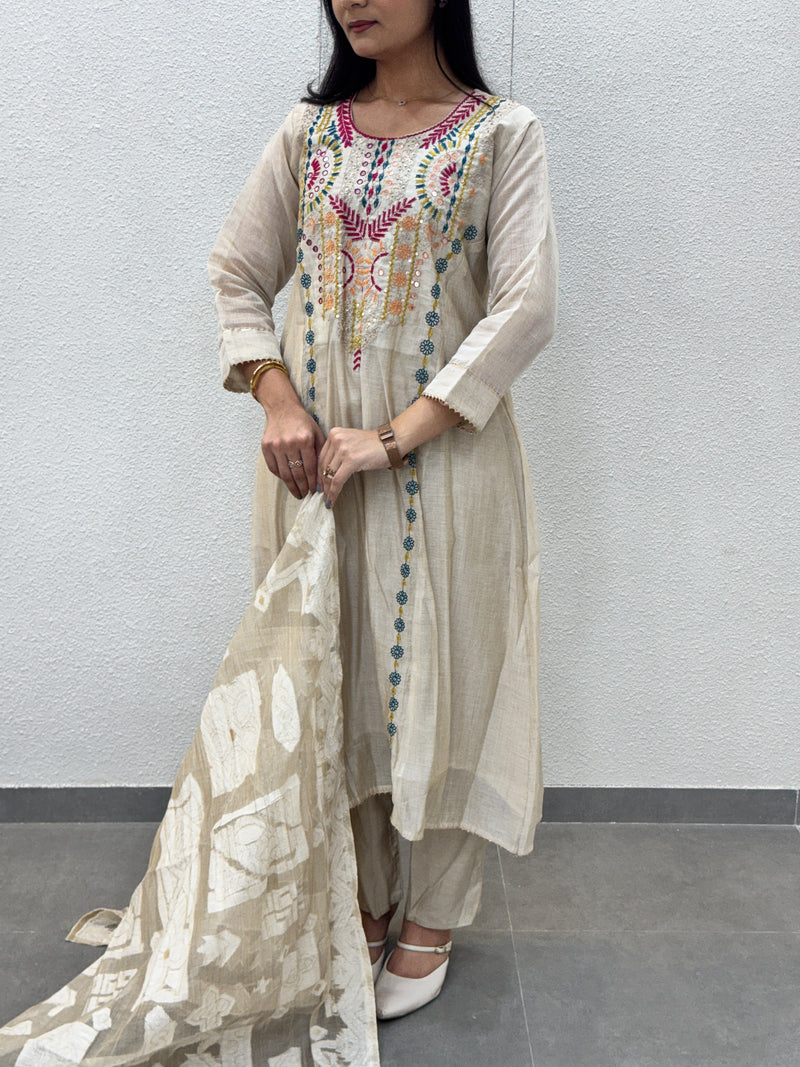 Beige Kurta Set