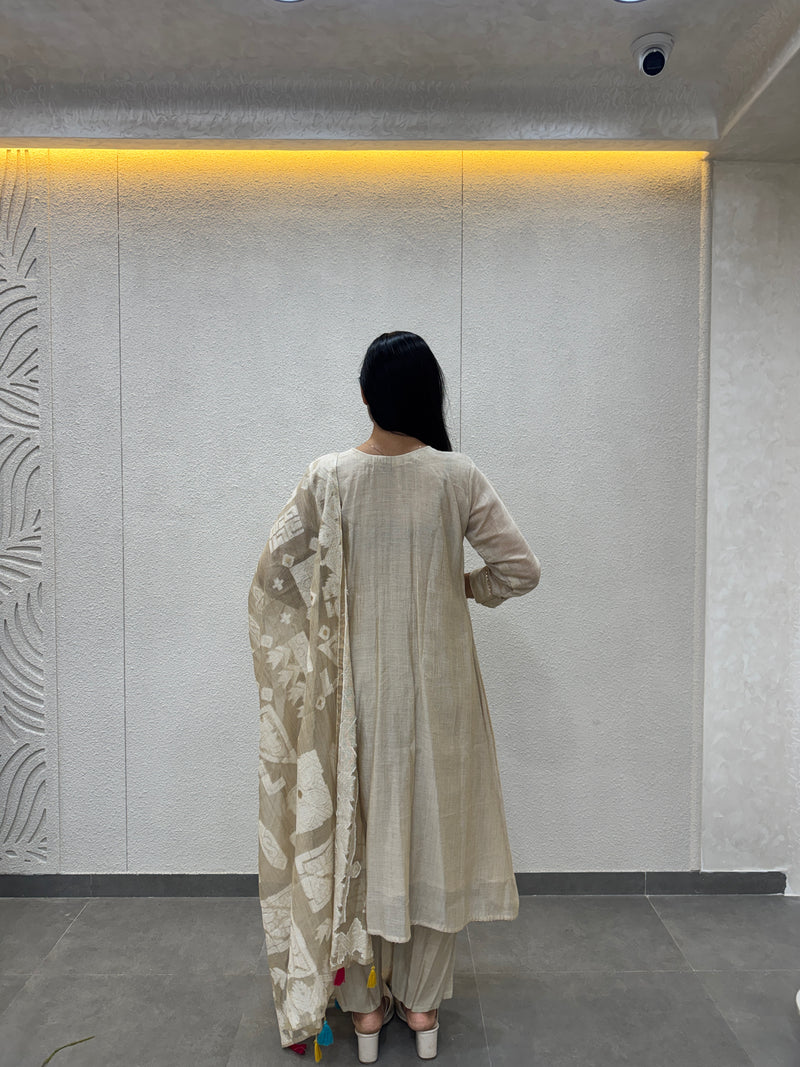 Beige Kurta Set