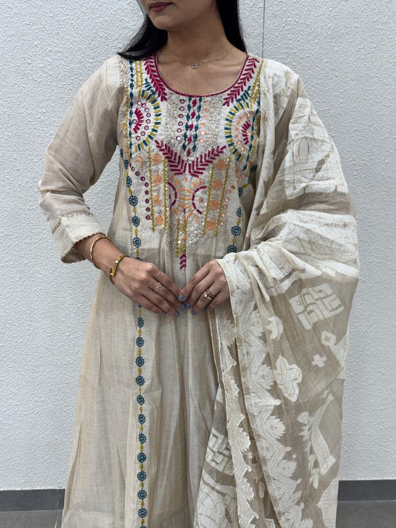 Beige Kurta Set