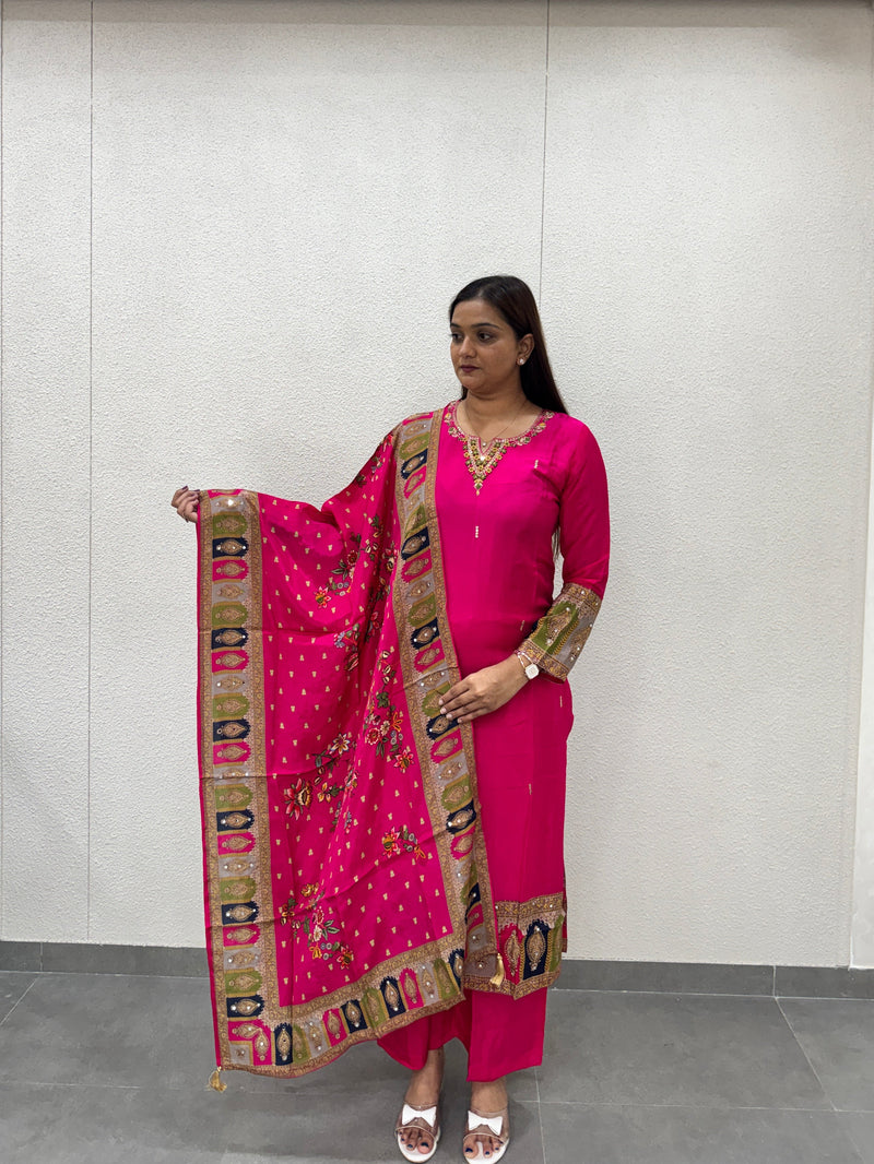 Rani Pink Kurta Set