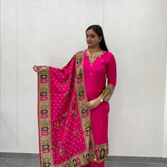 Rani Pink Kurta Set