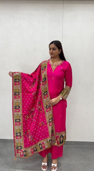 Rani Pink Kurta Set