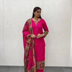 Rani Pink Kurta Set