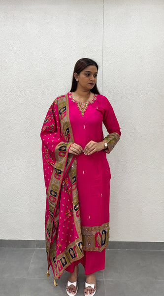 Rani Pink Kurta Set