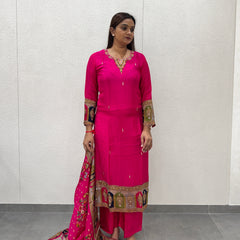 Rani Pink Kurta Set