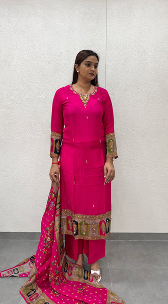 Rani Pink Kurta Set