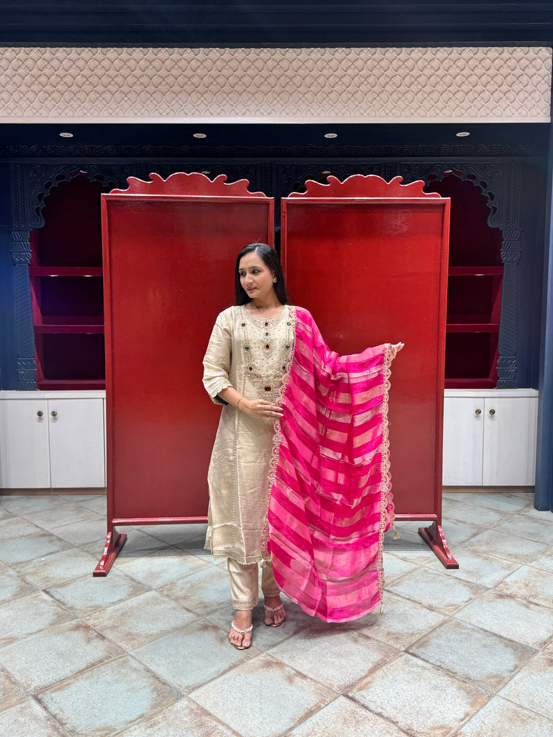 Beige Kurti Set