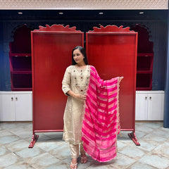 Beige Kurti Set