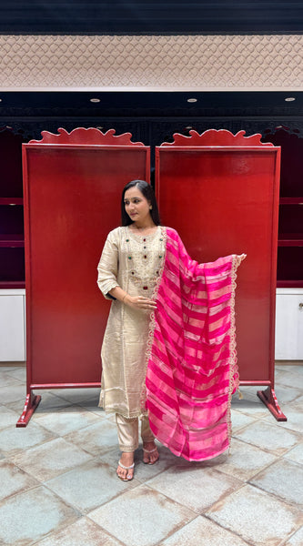 Beige Kurti Set