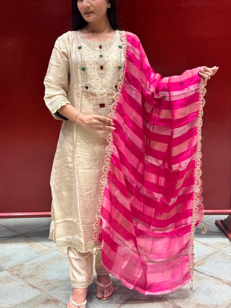 Beige Kurti Set