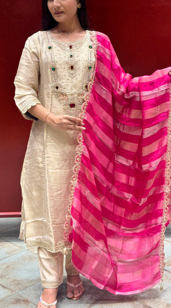 Beige Kurti Set