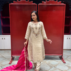 Beige Kurti Set