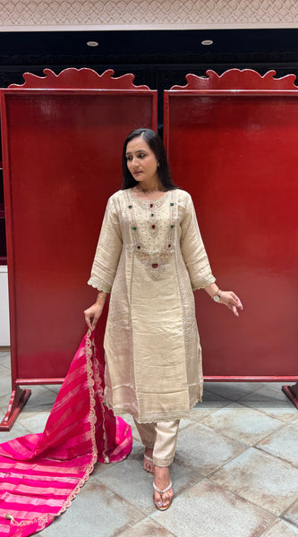 Beige Kurti Set
