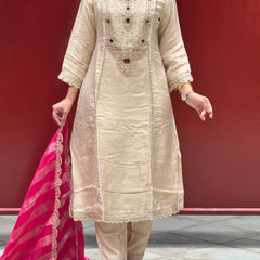 Beige Kurti Set