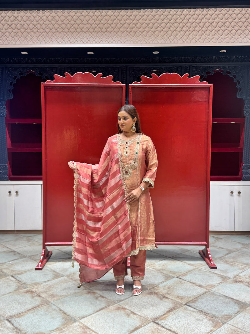 Rose Gold Kurti Set