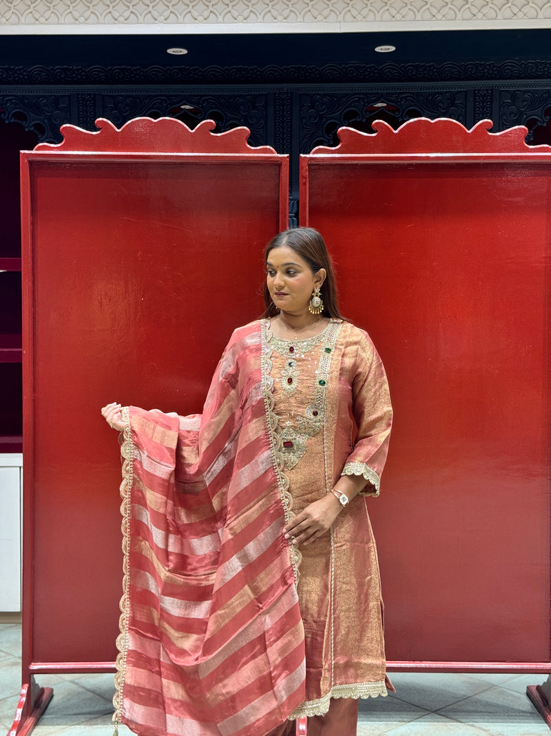 Rose Gold Kurti Set